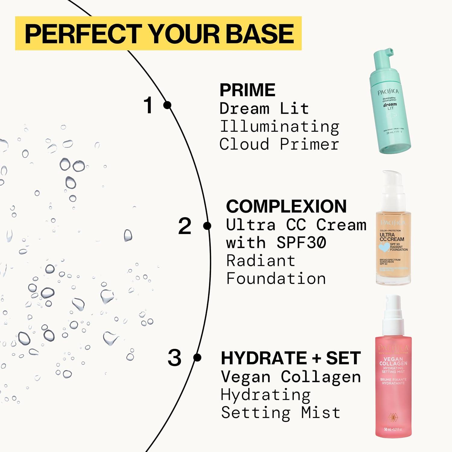 imagePacifica Beauty Vegan Collagen Hydrating Setting Mist Hydrating Illuminating Face Primer for Dewy Skin wVegan Collagen ampamp Squalane for Radiant Glow SoftFocus Pore Blurring Makeup Base