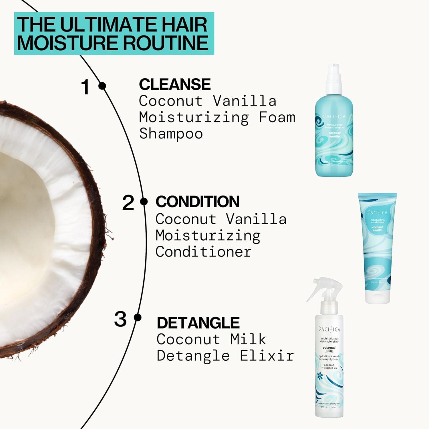 imagePacifica Coconut Milk Hair Detangler Spray LeaveIn Conditioning Elixir for TangleFree Hair Instantly Detangles Knots Adds Shine ampamp Moisture Prevents Breakage ampamp Frizz Vegan ampamp CrueltyFree