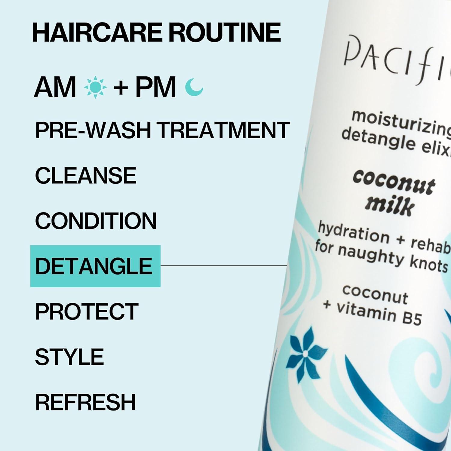 imagePacifica Coconut Milk Hair Detangler Spray LeaveIn Conditioning Elixir for TangleFree Hair Instantly Detangles Knots Adds Shine ampamp Moisture Prevents Breakage ampamp Frizz Vegan ampamp CrueltyFree