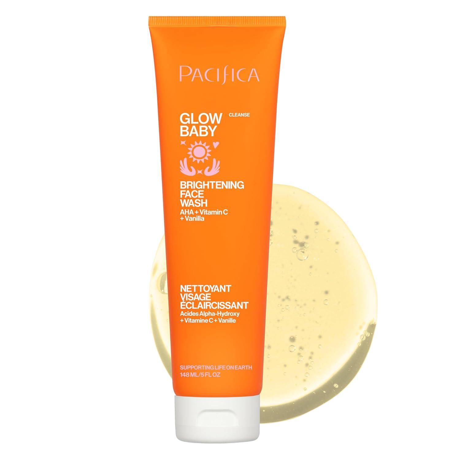 imagePacifica Face Wash Duo Glow Baby Vitamin C Brightening Cleanser Sea Foam Gentle Cleanser Daily Exfoliating Face Wash Set for All Skin Types SulfateFree Vegan