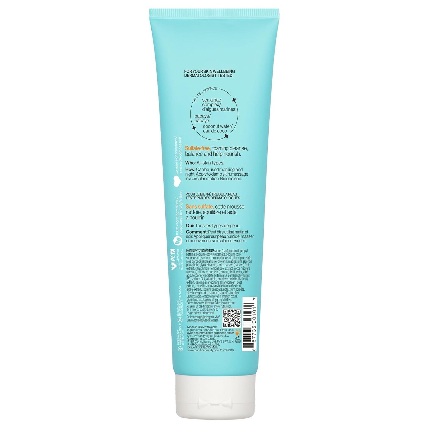 imagePacifica Face Wash Duo Glow Baby Vitamin C Brightening Cleanser Sea Foam Gentle Cleanser Daily Exfoliating Face Wash Set for All Skin Types SulfateFree Vegan