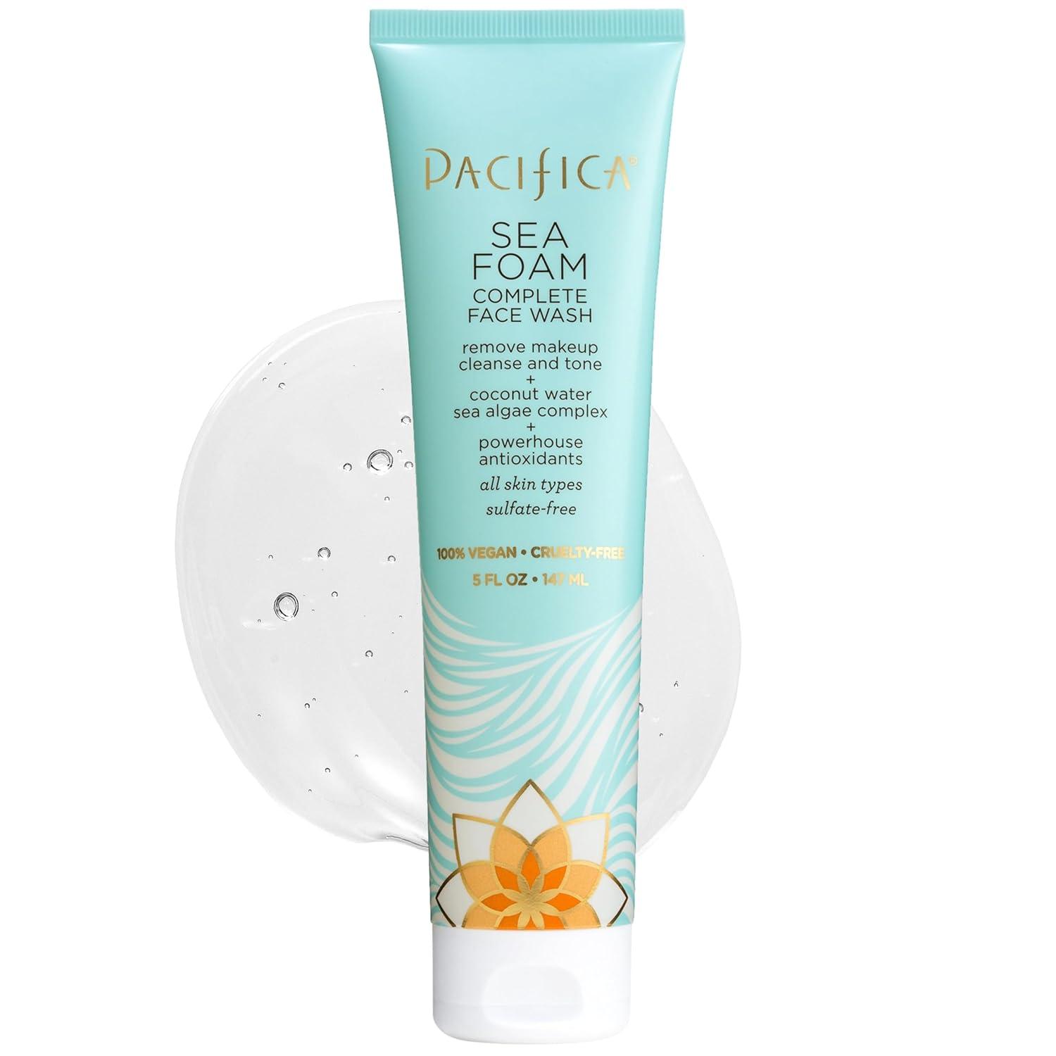 imagePacifica Face Wash Duo Glow Baby Vitamin C Brightening Cleanser Sea Foam Gentle Cleanser Daily Exfoliating Face Wash Set for All Skin Types SulfateFree Vegan