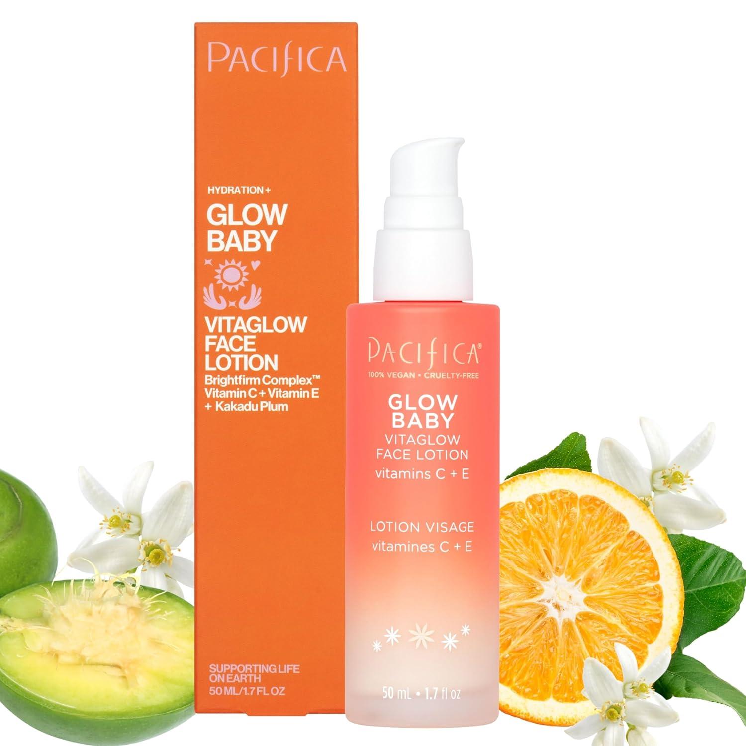 imagePacifica Glow Baby Super Lit Booster Serum ampamp VitaGlow Vitamin C Face Cream Brighten ampamp Hydrate Skincare Bundle Daily Antioxidant Moisturizer Set for Radiant EvenToned Skin