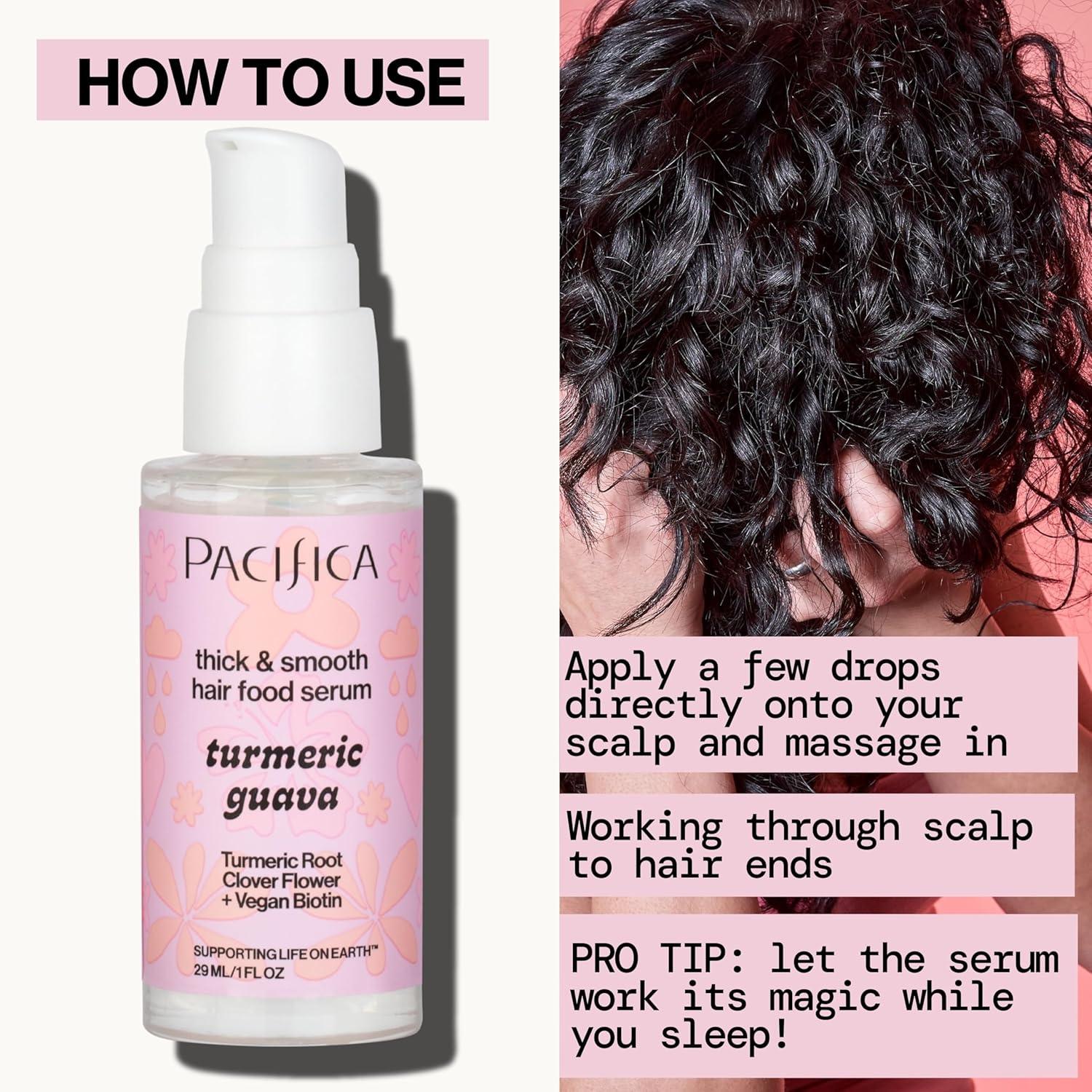 imagePacifica Invisible Calming Hair Serum Frizz Control ampamp Hair Thickening Treatment Turmeric ampamp Guava LeaveIn Scalp Serum with Peptides Biotin ampamp Caffeine 1 fl oz Vegan ampamp CrueltyFree