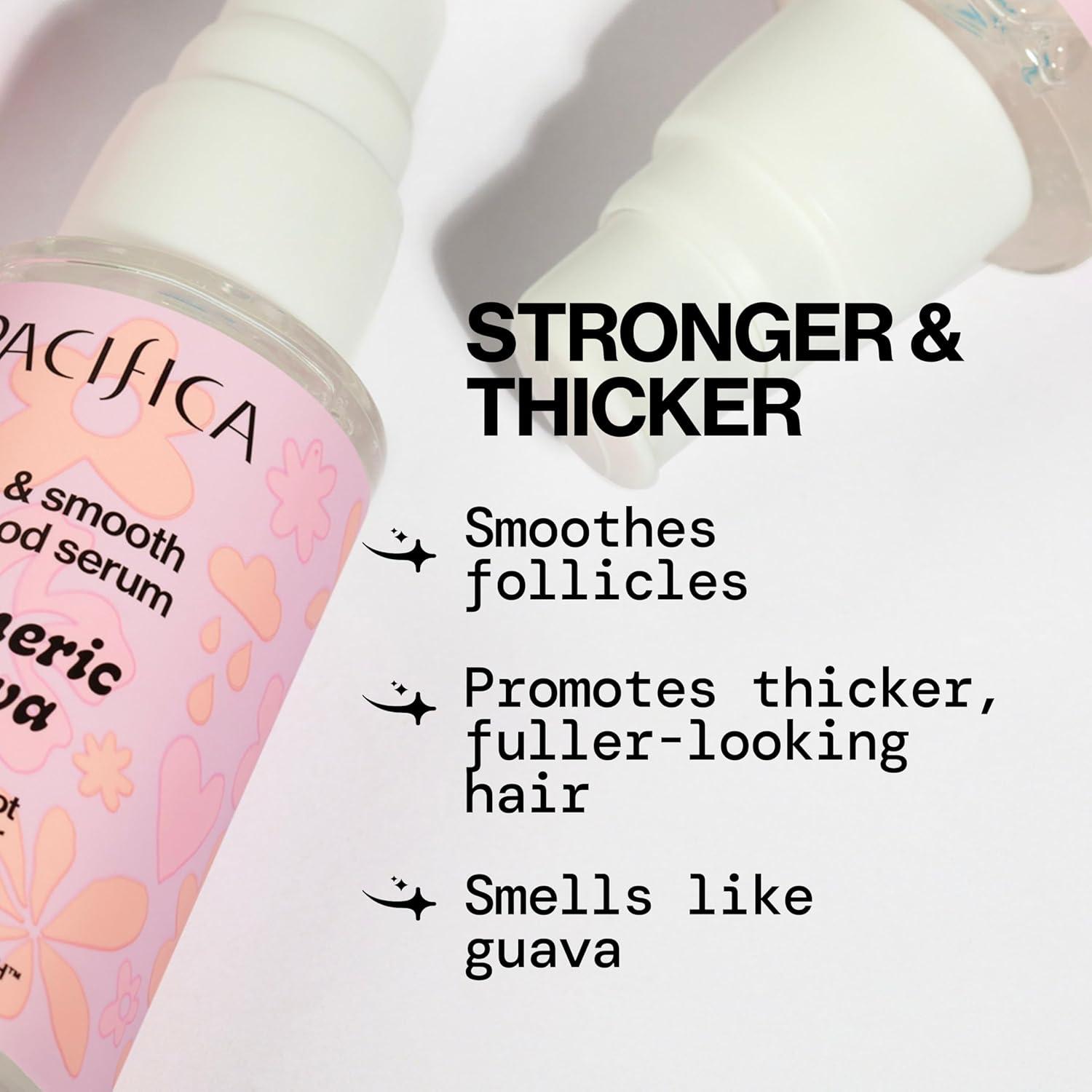 imagePacifica Invisible Calming Hair Serum Frizz Control ampamp Hair Thickening Treatment Turmeric ampamp Guava LeaveIn Scalp Serum with Peptides Biotin ampamp Caffeine 1 fl oz Vegan ampamp CrueltyFree