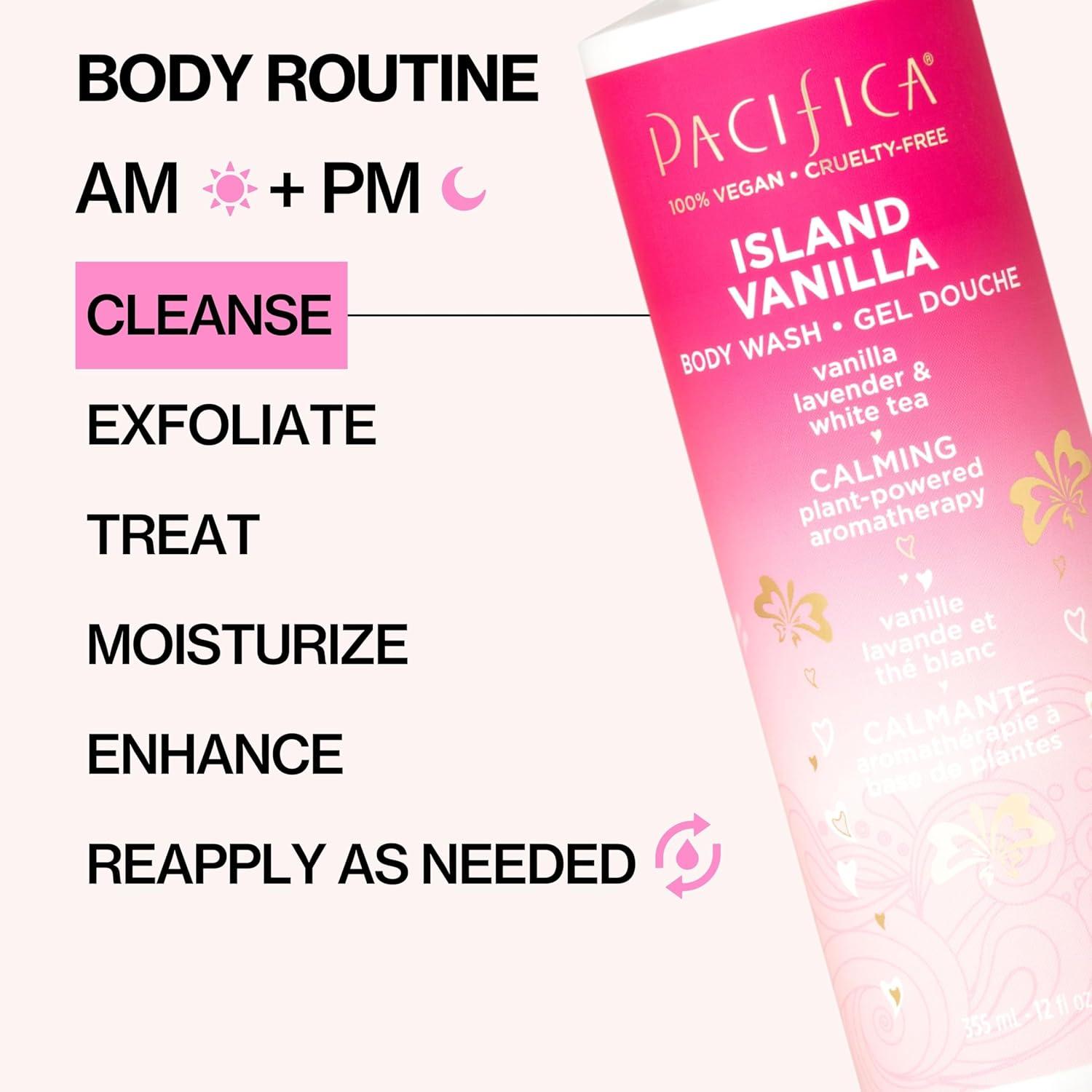 imagePacifica Island Vanilla Body Care Set Body Wash ampamp Body Lotion Duo for Dry Skin Nourishing Vanilla Bath Set Moisturizing SulfateFree Cleanser and Hydrating Lotion Vegan ampamp CrueltyFree