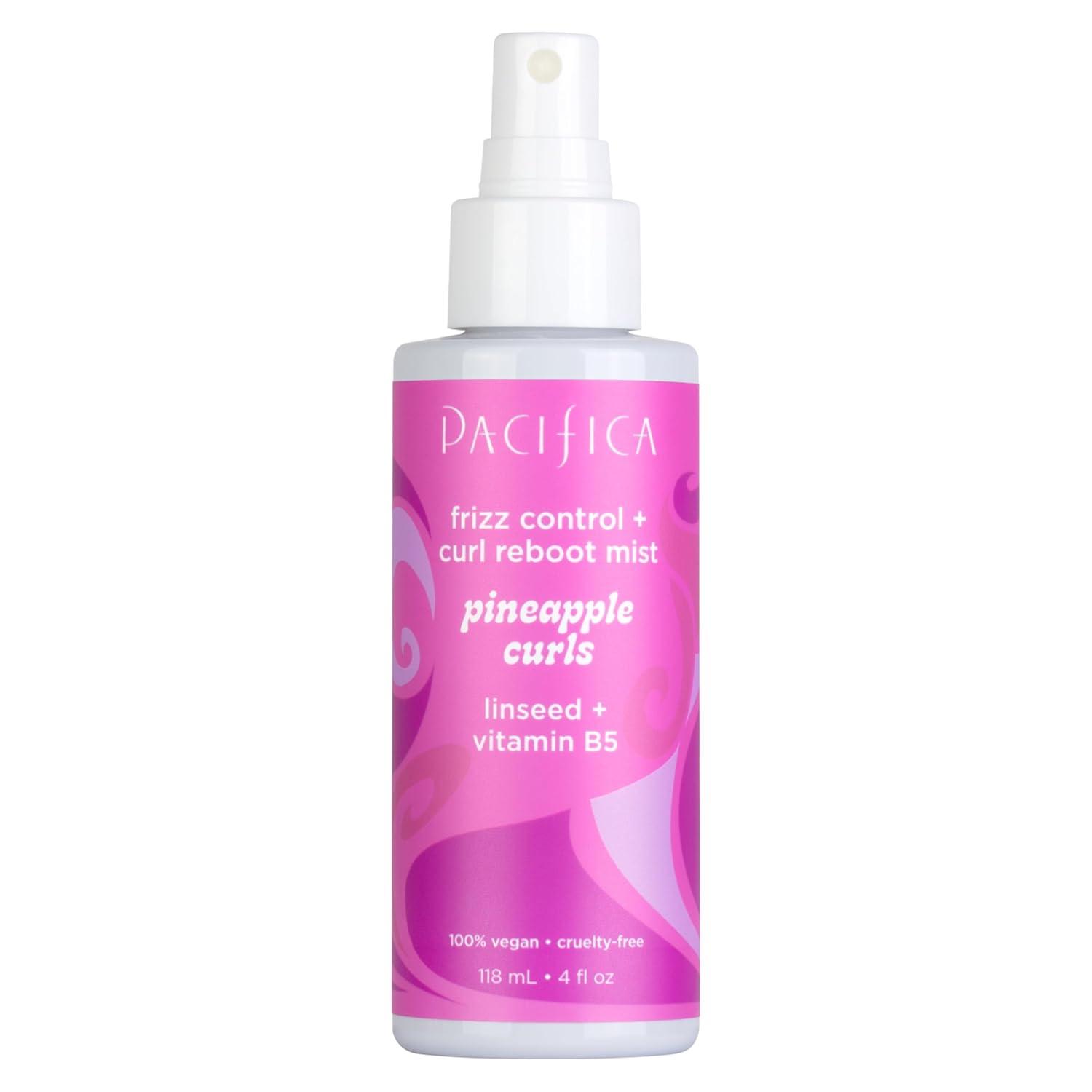imagePacifica Pineapple Curls Frizz Control Spray 4oz Curl Refresher Mist for Curly ampamp Wavy Hair Hydrating AntiFrizz Day 2 Curl Booster with Pineapple Extract ampamp Vitamin B5 Vegan Dermatologist Tested