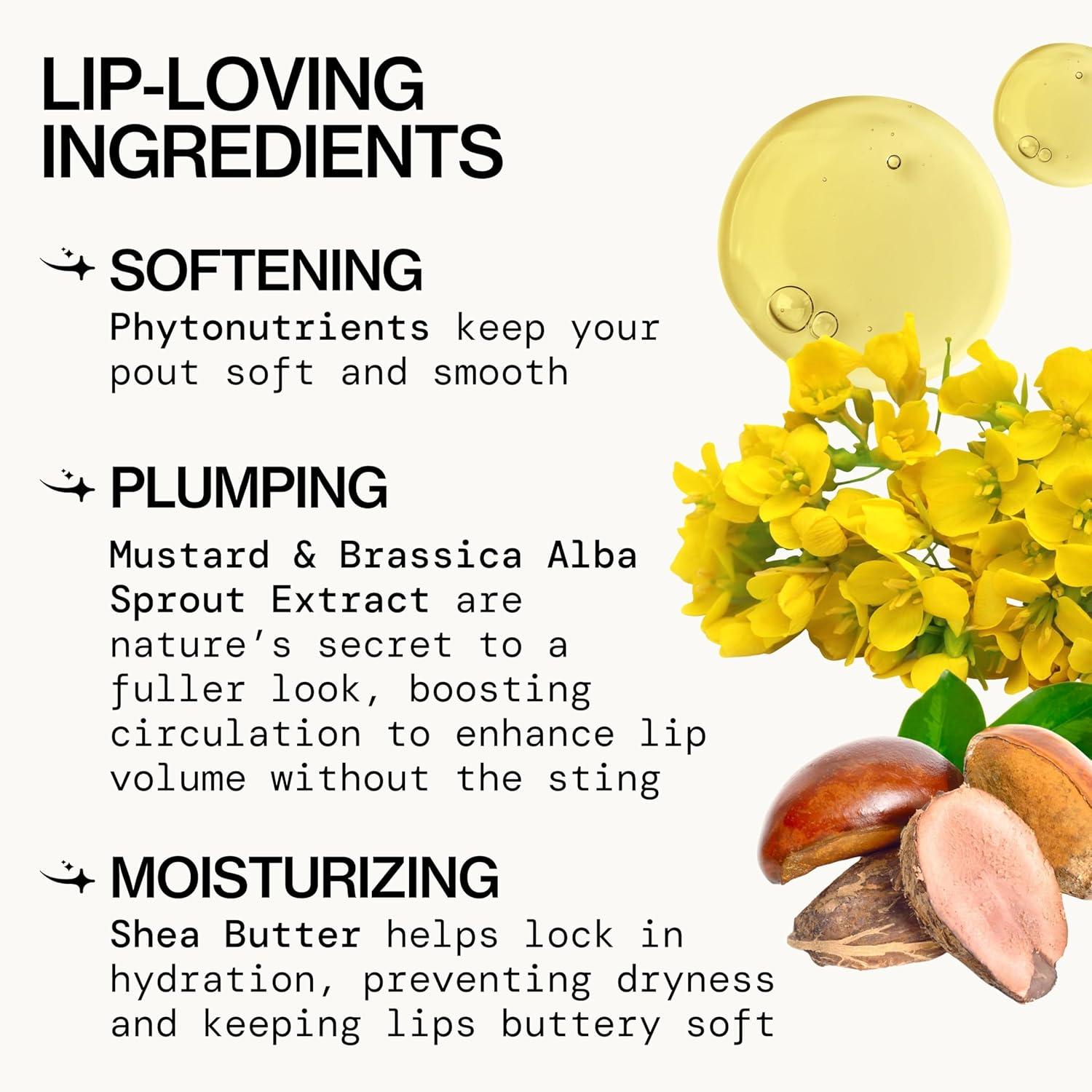 imagePacifica Plumping Lip Gloss Sugar Cake Flavored Shimmering Gold Hydrating Lip Oil Balm No Tingle Lip Plumper with Shea Butter NonSticky High Shine Sweet Finish Vegan ampamp CrueltyFree 014oz