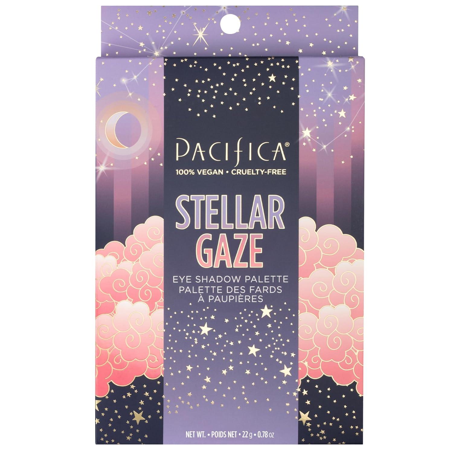imagePacifica Stellar Gaze Eye Shadow Palette 28 Shades Mineral Eye Shadow Face Makeup Blendable Pigmented Dreamy Pastels Neutrals Matte Shimmer ampamp Glitter Finishes wVitamin E TalcFree Vegan Clean