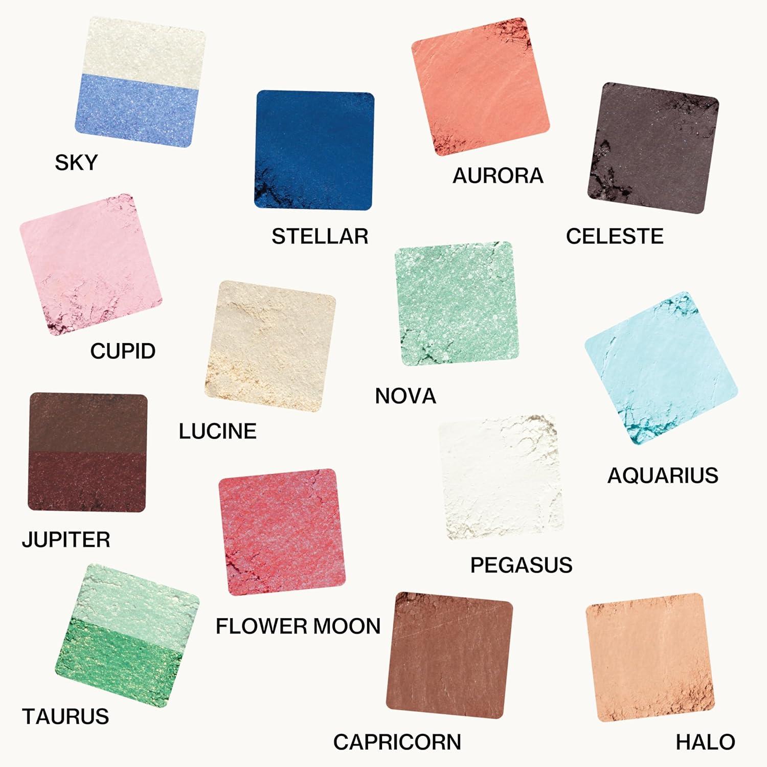 imagePacifica Stellar Gaze Eye Shadow Palette 28 Shades Mineral Eye Shadow Face Makeup Blendable Pigmented Dreamy Pastels Neutrals Matte Shimmer ampamp Glitter Finishes wVitamin E TalcFree Vegan Clean