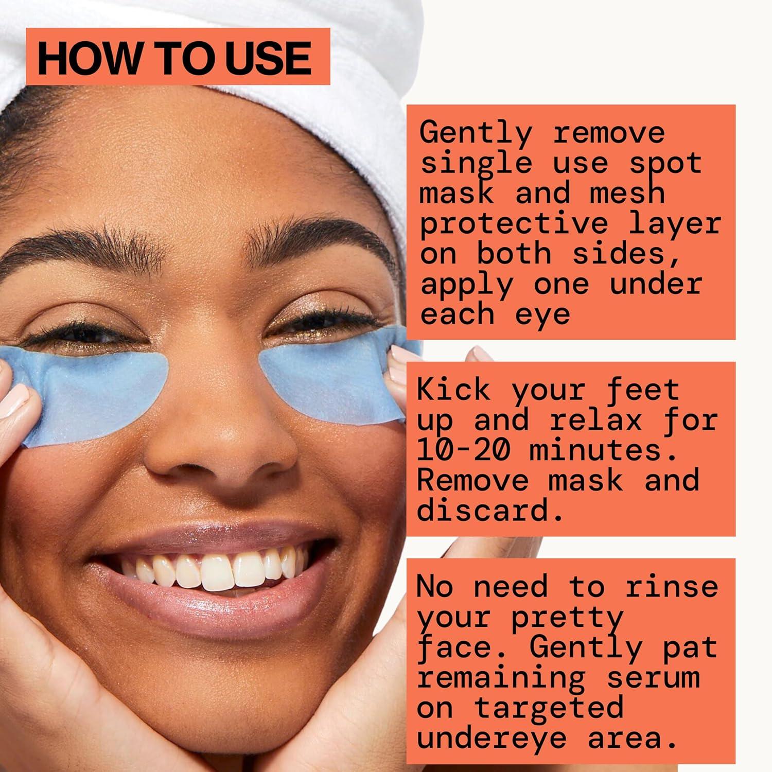 imagePacifica Undereye Spot Serum Mask Bright Eye Vitamin C Mask for Dark Circles ampamp Hydration Brightening Under Eye Treatment Vegan ampamp CrueltyFree 1 Pack