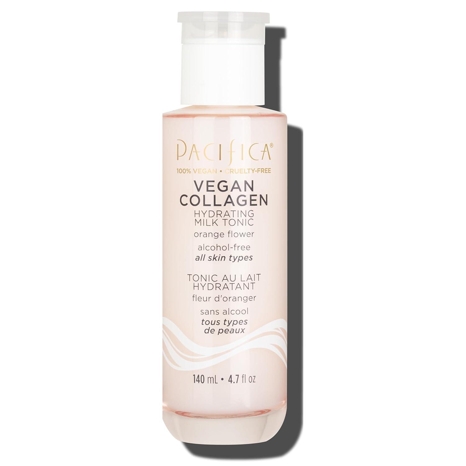 imagePacifica Vegan Collagen Hydrating Milk Tonic AlcoholFree Milky Toner ampamp Essence Moisturizing Vegan Collagen Face Tonic wHyaluronic Acid Chamomile Jasmine All Skin Types Vegan Dermatologist Tested