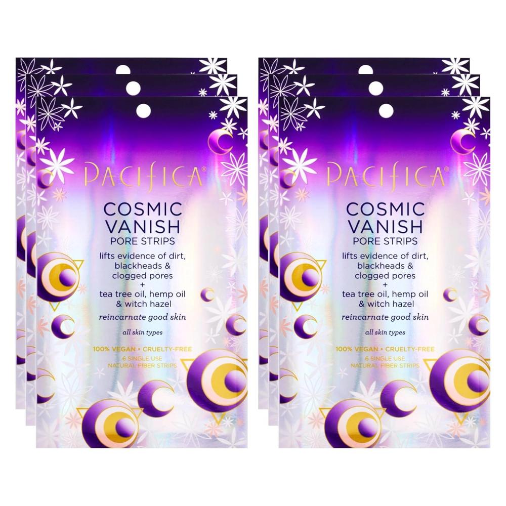 imagePacifica Blackhead Remover Pore Strips 6PACK Cosmic Vanish for Nose Chin ampamp Forehead Deep Cleansing Nose Strips wInstant Pore Unclogging OilFree Vegan Dermatologist Tested6 Count Pack of 6