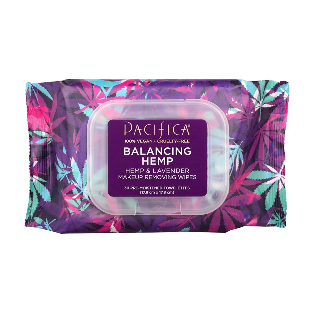 imagePacifica Beauty Balancing Hemp Makeup Removing Wipes for All Skin Types Especially Oily Hemp ampamp Lavender Vegan ampamp CrueltyFree Orange 30 Count