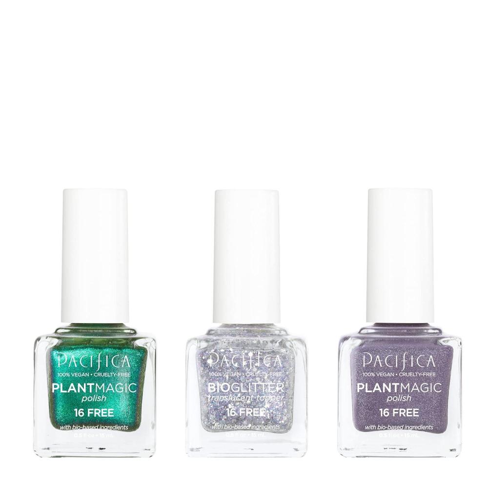 imagePacifica Beauty Plant Magic Nail Polish Set Longwear Formula Vegan ampamp Cruelty Free 3 Count