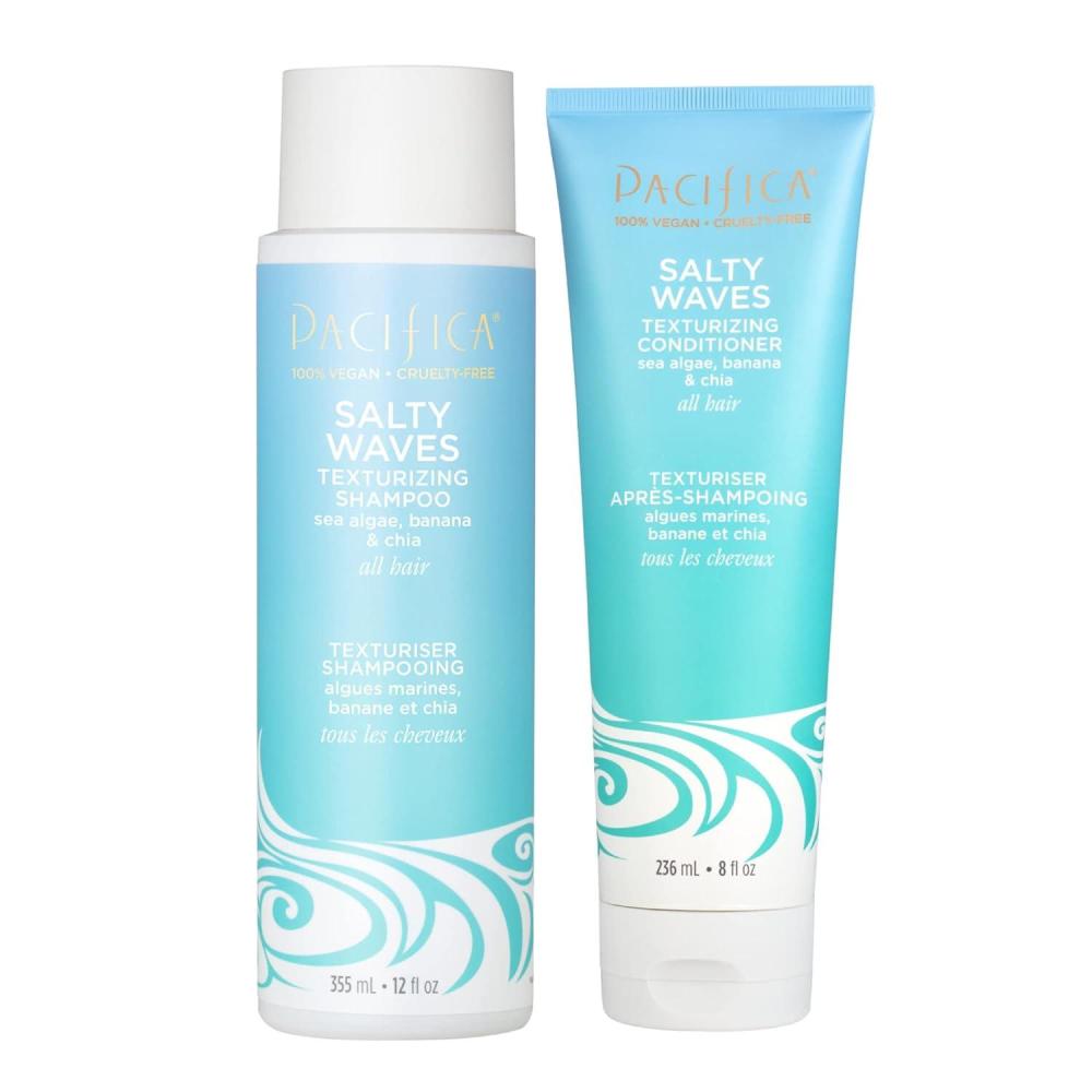 imagePacifica Beauty Salty Waves Texturizing Shampoo  Texturizing Conditioner  For All Hair Types  Perfect and Effortless Beach Hair  100 Vegan ampamp Cruelty Free  Sulfate  Paraben FreeBanana