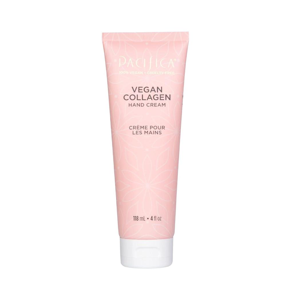 imagePacifica Beauty Vegan Collagen Hand Cream and Body Oil with Pump Set Bath and Body Shea Butter Cocoa Butter Body Massage Oil For Dry Skin Skin Care Body Care 4 fl oz Each Set of 2Hand Cream