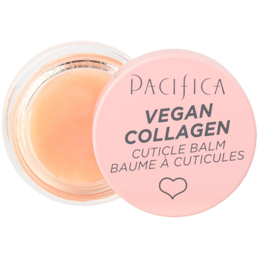 imagePacifica Beauty Vegan Collagen Hand Cream and Body Oil with Pump Set Bath and Body Shea Butter Cocoa Butter Body Massage Oil For Dry Skin Skin Care Body Care 4 fl oz Each Set of 2Cuticle Balm
