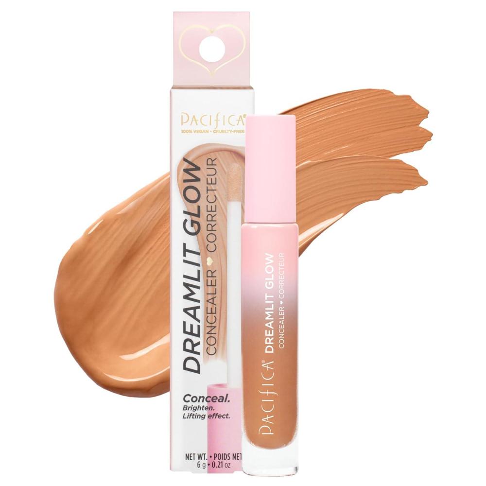 imagePacifica Concealer  DreamLit Glow Full Coverage Concealer with Squalane for Dark Circles ampamp Dark Spot Correction Lightweight ampamp LongLasting Vegan ampamp CrueltyFree Shade 05 Rich MochaShade 7
