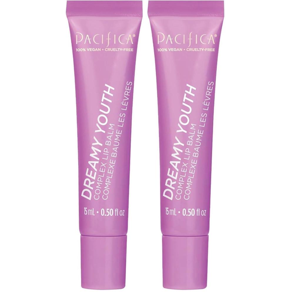 imagePacifica Dreamy Youth Complex Lip Balm AntiAging Vegan Collagen ampamp Squalane Lip Treatment Deep Hydration for Dry Lips Clean Vegan 05 oz05 Ounce Pack of 2