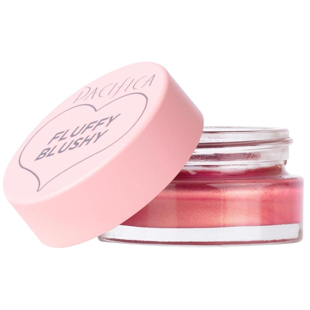 imagePacifica Fluffy Blushy Cream Blush Face Makeup Bloom Bright Fuchsia AirWhipped Cheek ampamp Lip Color Bold Buildable Pigment Lightweight Buildable Dewy Finish Vegan Collagen Infused Clean BeautyBloom