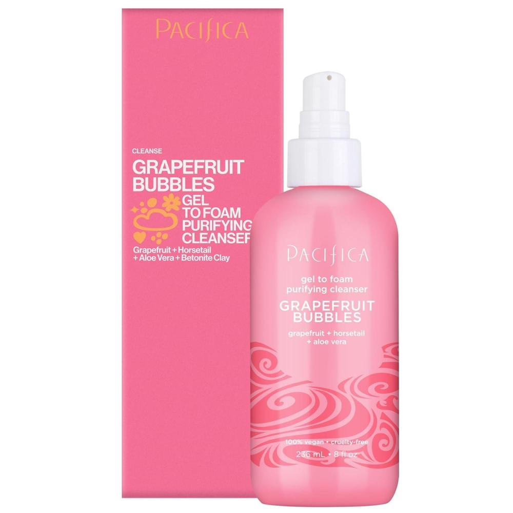 imagePacifica Grapefruit Bubbles GeltoFoam Cleanser Gentle Face Wash for Oily ampamp Combination Skin Helps Remove Excess Oil ampamp Impurities Helps Brighten Vegan ampamp CrueltyFree Formula Dermatologist TestedGrapefruit