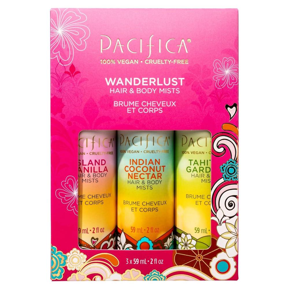 imagePacifica Island Vanilla Hair Mist Perfume and Full Body Spray for Women  Fragrance Spray for A MoodLifting Experience ParabenFree Clean Beauty No Alcohol Vegan ampamp CrueltyFree 6 oz ozWanderlust Hair  Body Mists Set