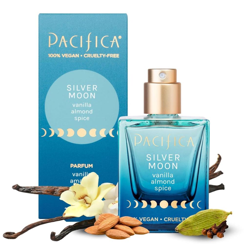 imagePacifica Island Vanilla Perfume Clean Vanilla Fragrance for Women Warm Tropical Aroma LongLasting Clean Beauty Non Toxic Scent Vegan ampamp CrueltyFree 1 oz TravelFriendly SpraySilver Moon Vanilla Almond Spice