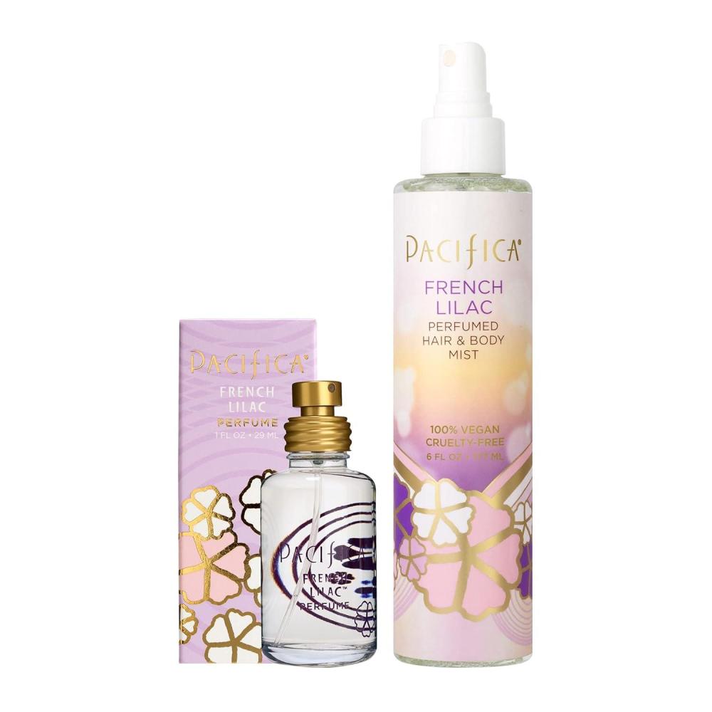 imagePacifica Island Vanilla Spray Perfume ampamp Hair and Body Mist Set Tahitian Vanilla Clean Fragrance Duo Essential Oil Blend AlcoholFree HairBody Mist Clean Beauty 100 Vegan ampamp CrueltyFreeFrench Lilac Spray Perfume Hair Perfume Body Spray