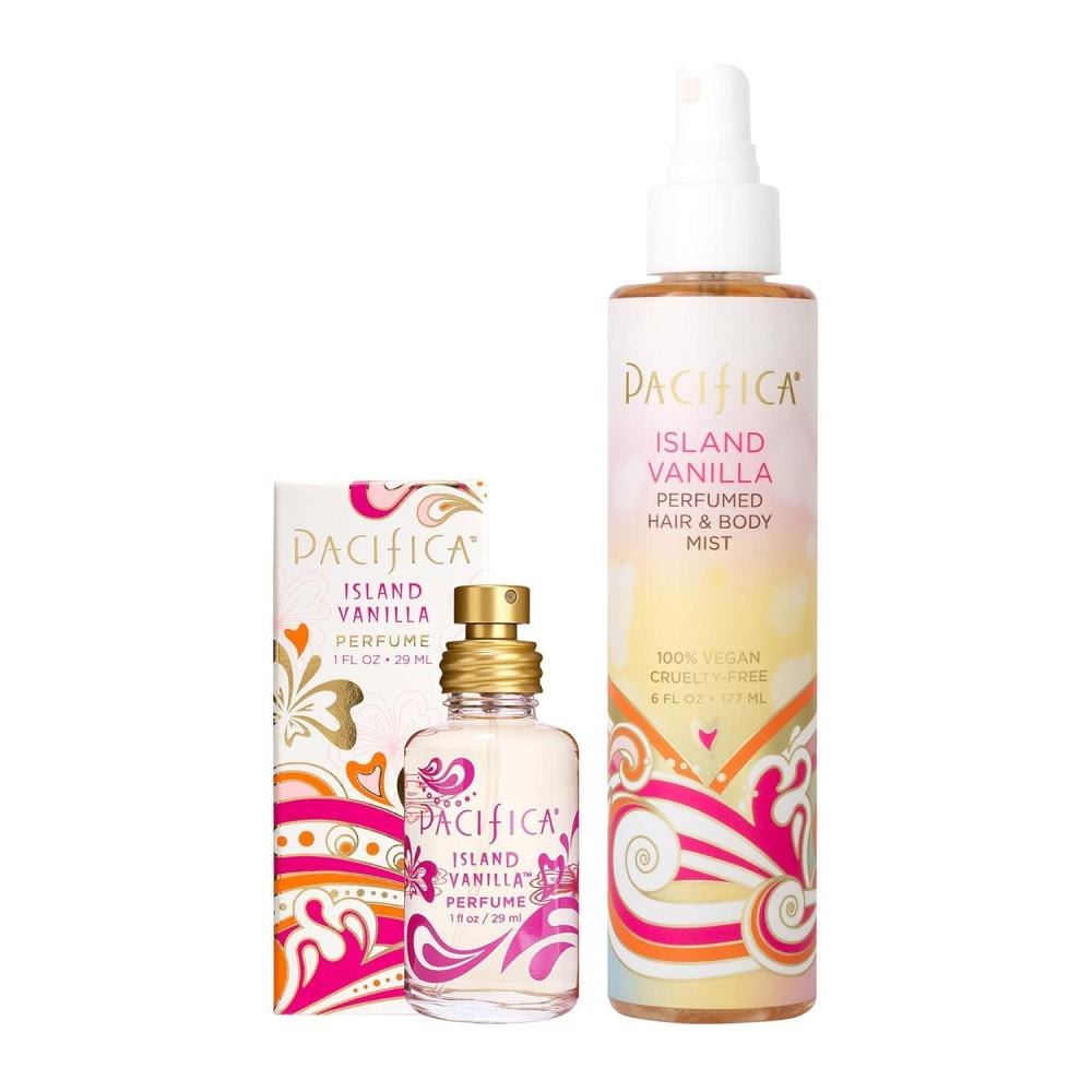 imagePacifica Island Vanilla Spray Perfume ampamp Hair and Body Mist Set Tahitian Vanilla Clean Fragrance Duo Essential Oil Blend AlcoholFree HairBody Mist Clean Beauty 100 Vegan ampamp CrueltyFreeIsland Vanilla Spray Pefume Hair Body Spray
