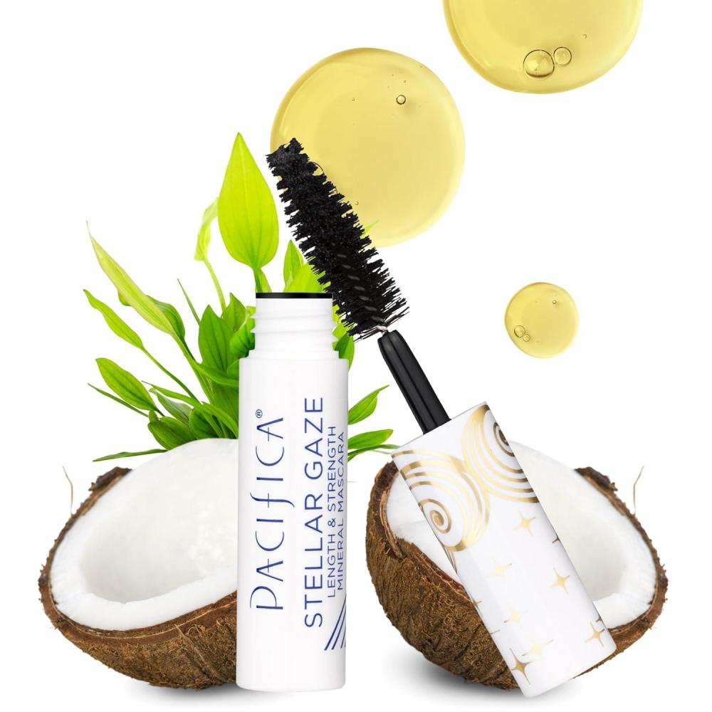 imagePacifica Mini Stellar Gaze Mascara Supernova Black Trial Size Length ampamp Strength Mineral Mascara TravelFriendly Vegan Ophthalmologist Tested