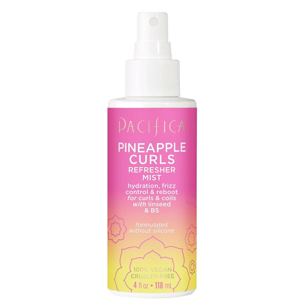 imagePacifica Pineapple Curls Refresher Mist Curl Refresher Spray with Hyaluronic Acid Vitamin B5 and Plant Oils Vegan and Dermatologist Tested Curly Hair Products and Wavy Hair Products 4 Fl Oz