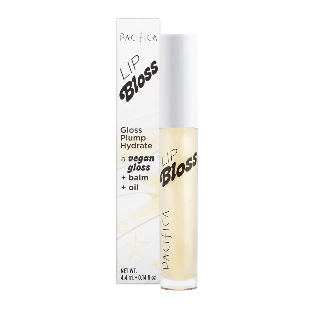 imagePacifica Plumping Lip Gloss  Lip Bloss Tinted Lip Balm Treatment  Berry Flavored  Moisturizing HighShine LongLasting Shine Vegan ampamp CrueltyFree 014 Fl Oz Light PinkSugar Cake