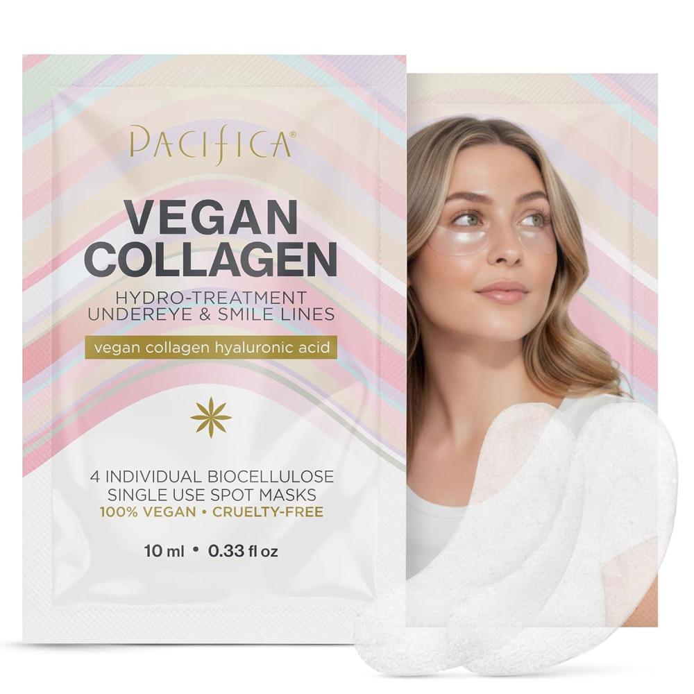imagePacifica Reusable Mask Under Eye Mask Silicone Face Mask for Fine Lines ampamp Dark Circles Pair with Serum Storage Tin Included Vegan ampamp CrueltyFree 2 Pieces023 Ounce Pack of 1