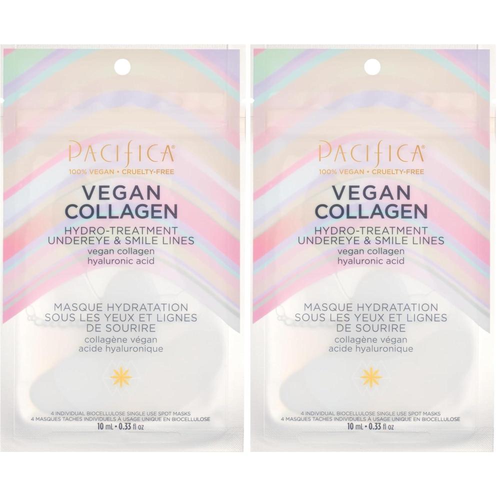 imagePacifica Reusable Mask Under Eye Mask Silicone Face Mask for Fine Lines ampamp Dark Circles Pair with Serum Storage Tin Included Vegan ampamp CrueltyFree 2 Pieces2 Count Pack of 2