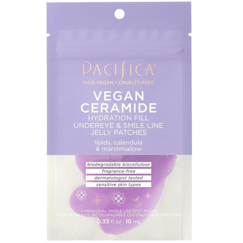 imagePacifica Reusable Mask  Under Eye Mask Silicone Face Mask for Fine Lines ampamp Dark Circles Pair with Serum Storage Tin Included Vegan ampamp CrueltyFree 2 Pieces4 Count Pack of 1