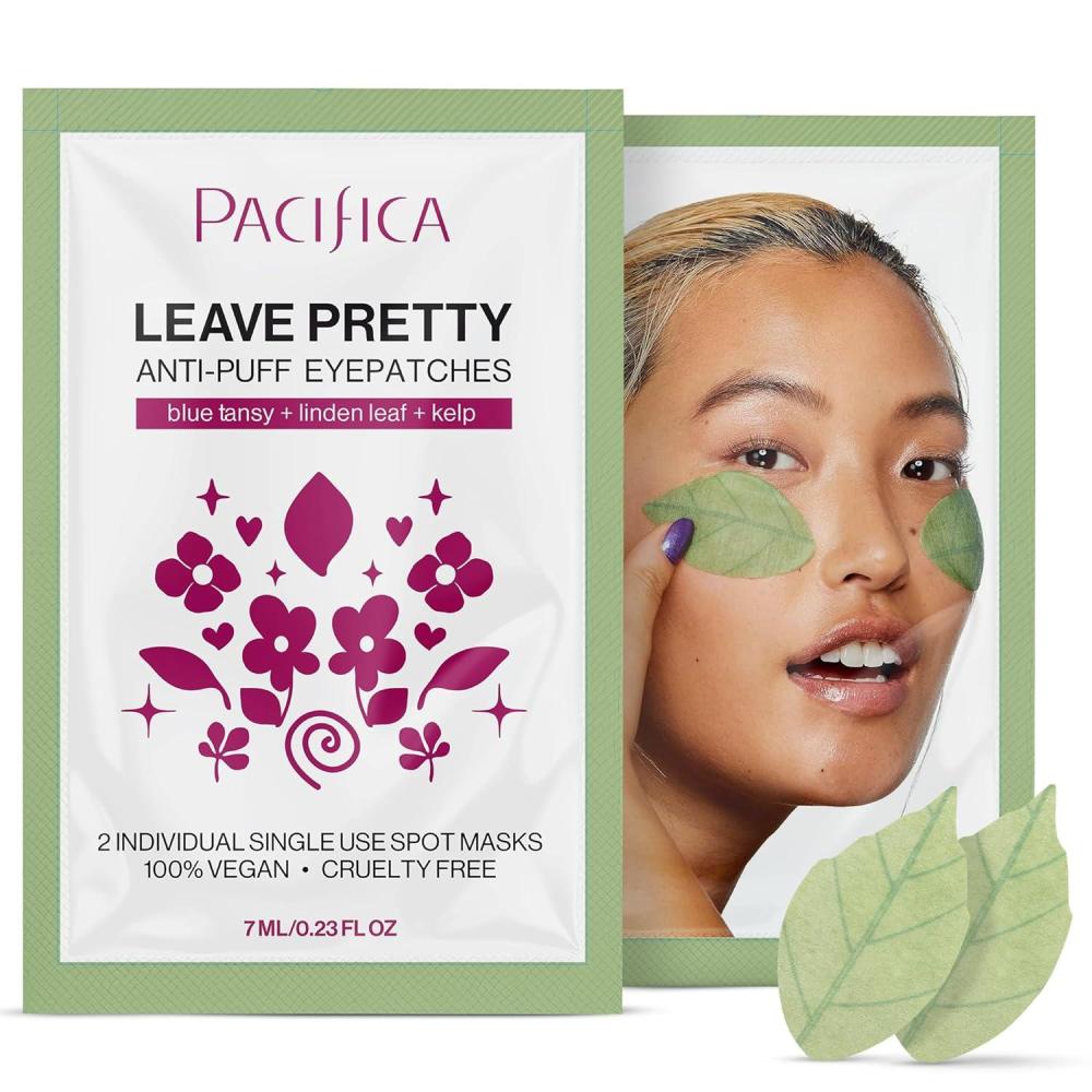 imagePacifica Reusable Mask Set  Silicone Undereye ampamp Brow Mask Set for Forehead ampamp Under Eye AntiWrinkle Firming Pair with Serum Vegan ampamp CrueltyFree 3 PiecesLeave Pretty Eye Patch