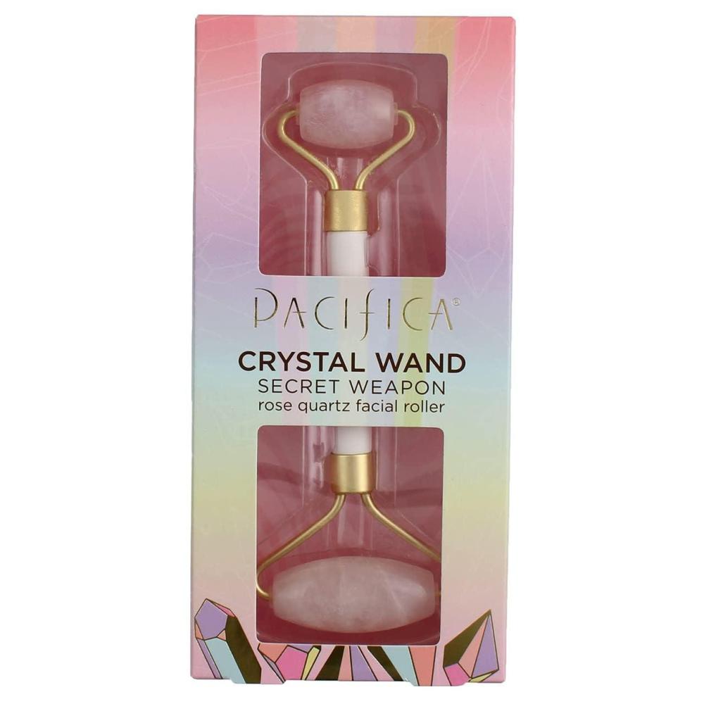 imagePacifica Rose Quartz Facial Roller Massager Crystal Gua Sha Skincare Tool for Face Eyes ampamp Neck Cooling Stone Face Massager for Wrinkles Fine Lines Puffiness Self Care Beauty Gift