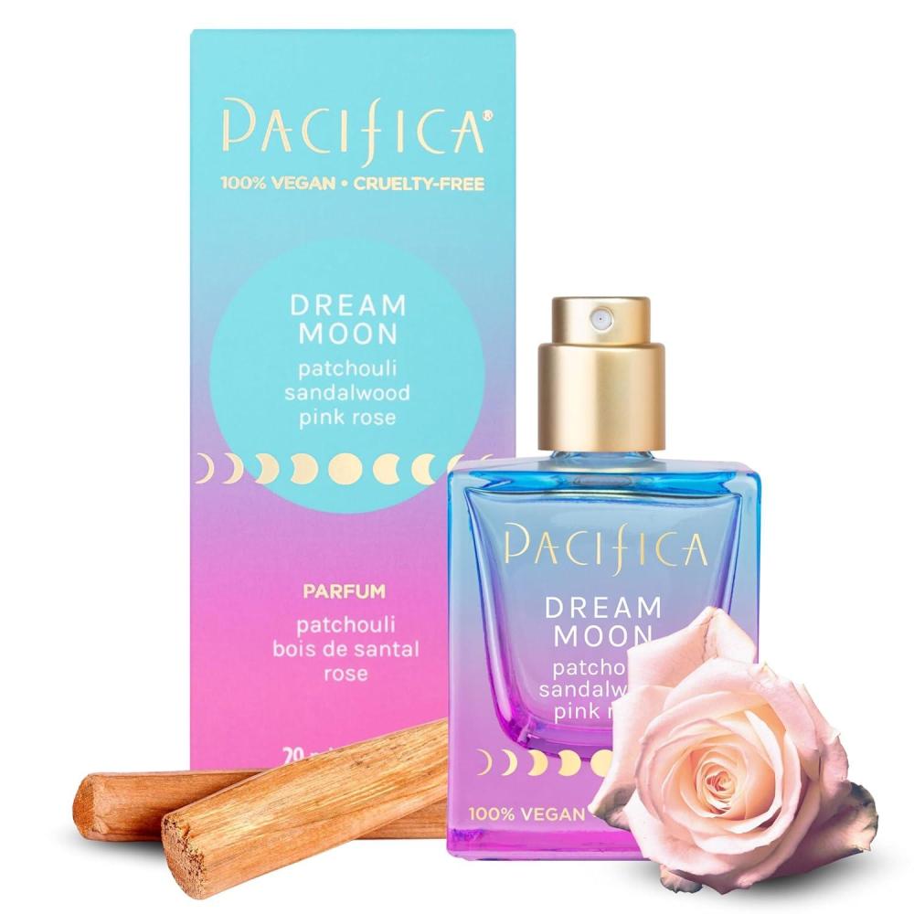 imagePacifica Tahitian Gardenia Perfume Spray 1oz Tropical Floral Fragrance with Gardenia Bloom Jasmine ampamp Sweet Orange Warm Vanilla Coconut Notes Vegan ampamp CrueltyFree Clean Perfume for WomenDream Moon Pink Rose Sandalwood Patchouli