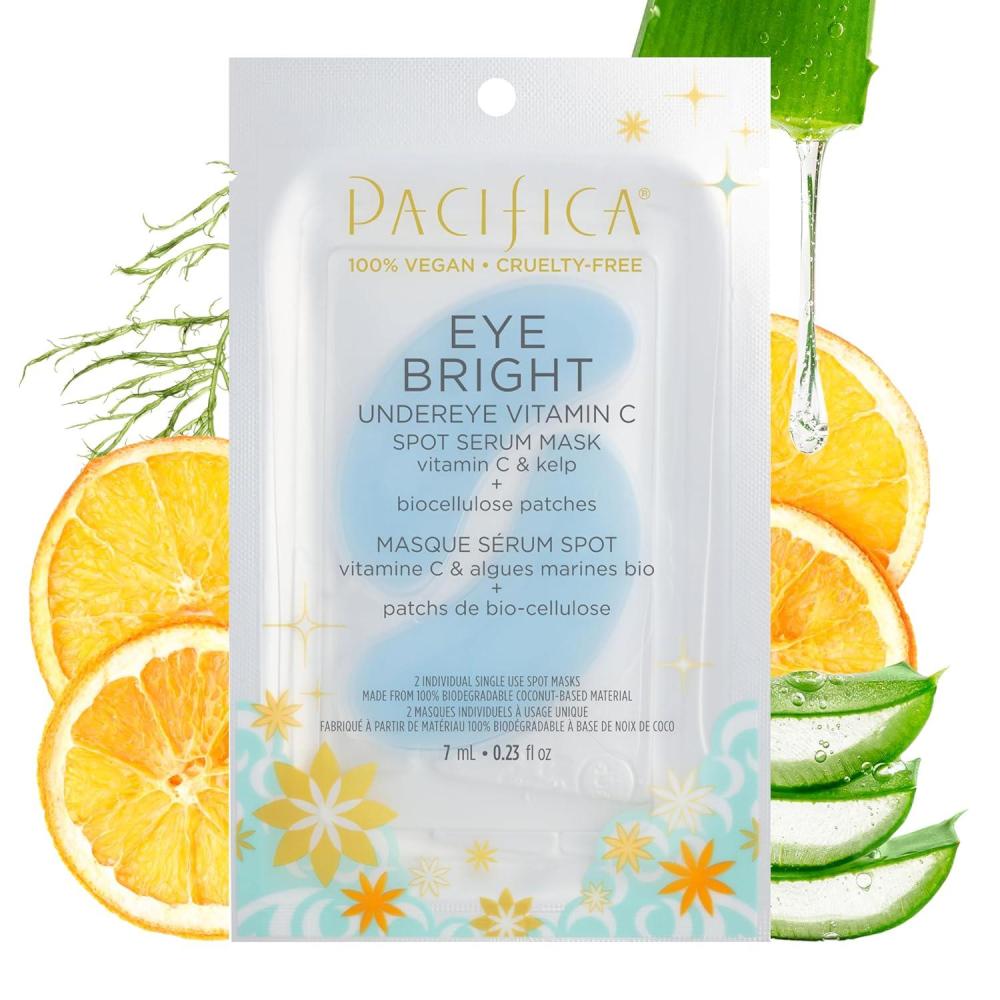 imagePacifica Undereye Spot Serum Mask Bright Eye Vitamin C Mask for Dark Circles ampamp Hydration Brightening Under Eye Treatment Vegan ampamp CrueltyFree 1 Pack