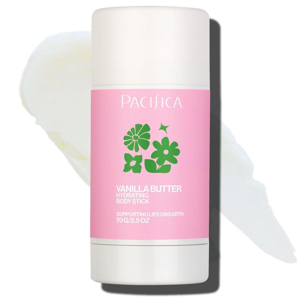 imagePacifica Vanilla Butter Moisturizing Balm Stick  Solid Body Lotion for Instant Dry Skin Relief Moisture Balm Shea Butter ampamp Vanilla Formula Vegan ampamp CrueltyFree Clean Skincare 25 ozFloral