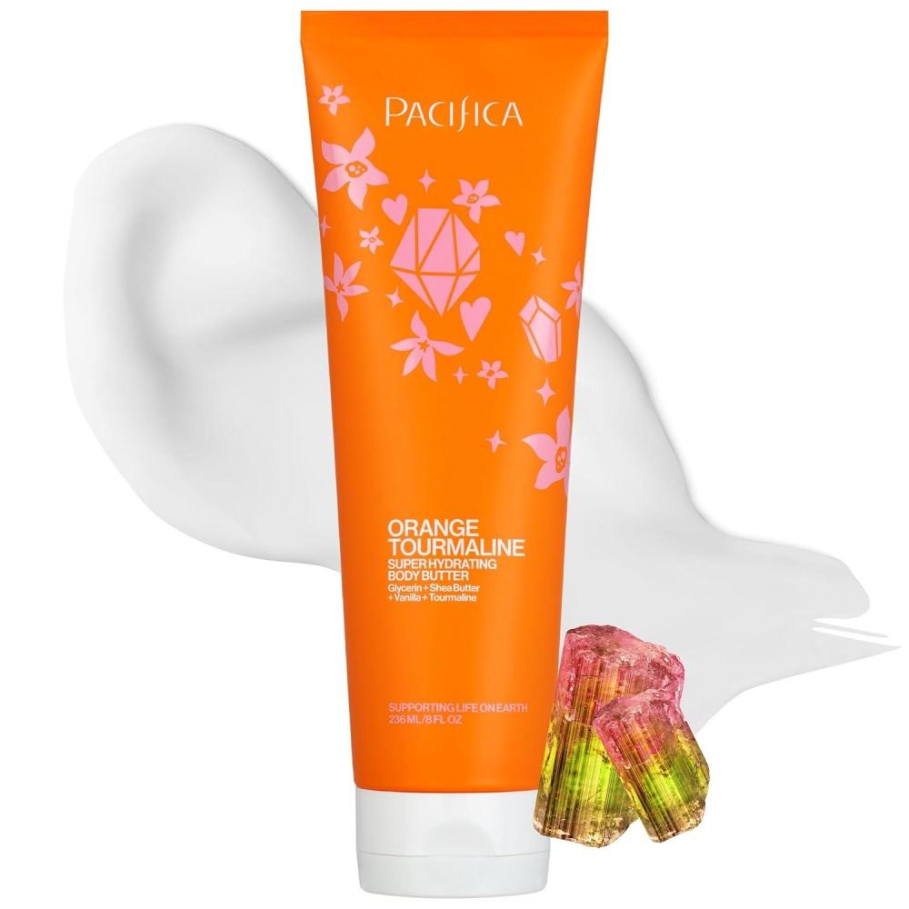 imagePacifica Vanilla Crystal Body Butter Lotion Super Hydrating Moisturizer for Dry Skin Rich Shea Butter ampamp Vitamin E Formula Vegan CrueltyFree Clean Beauty Vanilla Scent 6 ozOrange Tourmaline