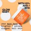 Pacifica Glow Baby Brightening Peel Pads 10% AHA + BHA Exfoliating Face Pads for Glowing Skin Resurfacing Glycolic Acid & Salicylic Acid Pad to Smooth Texture & Minimize Pores Fragrance Free 60 Count