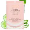 Pacifica Sheet Face Mask – Vegan Collagen Hydrate & Plump with Cucumber & Aloe – Moisturizing Mask for Dry & Aging Skin – Clean Beauty Vegan & Cruelty-Free Dermatologist Tested(1 Count (Pack of 1))