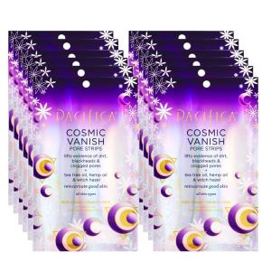 Pacifica – Blackhead Remover Pore Strips – 6-PACK Cosmic Vanish – for Nose, Chin & Forehead – Deep Cleansing Nose Strips w/Instant Pore Unclogging – Oil-Free Vegan Dermatologist Tested(6 Count (Pack of 12))