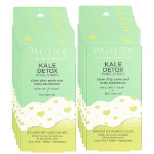 Pacifica – Blackhead Remover Strips Nose Strips – 12-PACK Kale Detox Skin Care – Deep Pore Cleansing w/Instant Pore Unclogging – Oil-Free Non-Comedogenic Vegan Clean Beauty Dermatologist Tested(6 Count (Pack of 12))