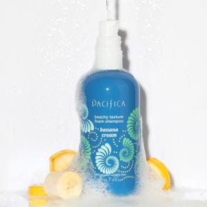 Pacifica Banana Cream Beachy Texture Foam Shampoo – Texturizing Foaming Shampoo for Beachy Waves, Adds Volume & Tousled Look, Sulfate-Free Deep Clean Beauty Vegan & Cruelty-Free Dermatologist Tested(Banana Cream Beachy)