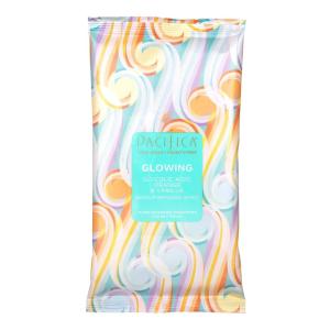 Pacifica Beauty | Glowing Makeup Remover Wipes | Gycolic Acid, Coconut Water, Aloe Infused | Daily Cleansing + Exfoliating | Clean Skin Care | Plant Fiber Facial Towelettes | 4 Count | Vegan(10 Count (Pack of 1))
