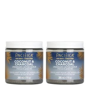 Pacifica Beauty Coconut and Charcoal Underarm Detox Scrub for Natural Deodorant Users, Non Aluminum, Safe for Sensitive Skin, 100% Vegan & Cruelty Free + Clean Beauty, Fresh, 2 Count(Underarm Detox Scrub (2 Pack))