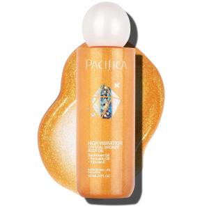 Pacifica Bronzing Body Oil – Crystal Bronze Shimmering Oil for Natural Sun-Kissed Glow, Hydrating Body Illuminator, Vanilla Coconut Scent, Vegan & Cruelty-Free, Clean Beauty, 4 fl oz(Crystal Bronze)
